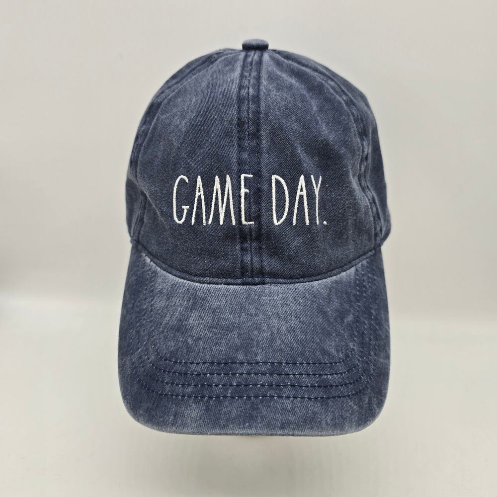 Rae Dunn Women's Game Day Baseball Cap Hat Denim Adjustable Blue One Size